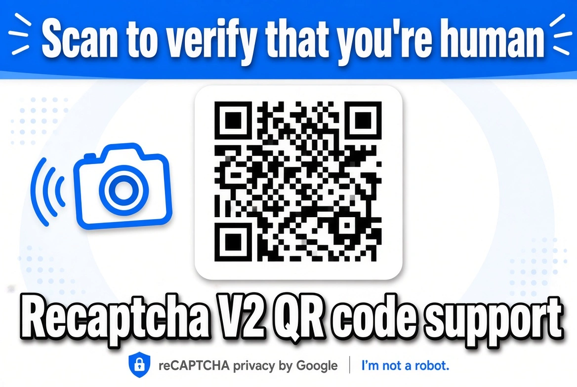 New Recaptcha QR code challenge is natively supported by Anti-Captcha