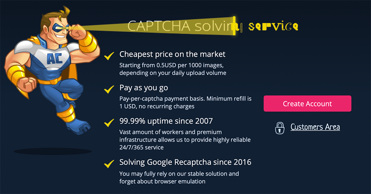 Anti Captcha Captcha Solving Service Bypass Recaptcha